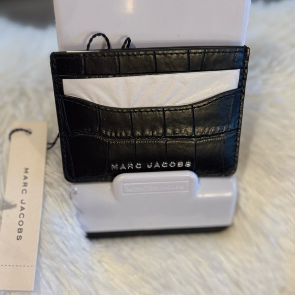 Marc Jacobs Stunning Black Croc Credit Card Case NWT - Picture 2 of 13